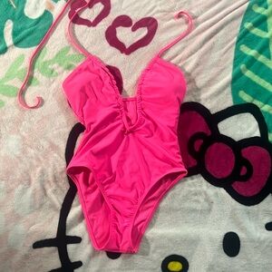 Hot pink swimsuit